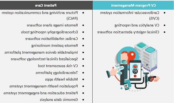 表显示了常见的CV IT解决方案和系统